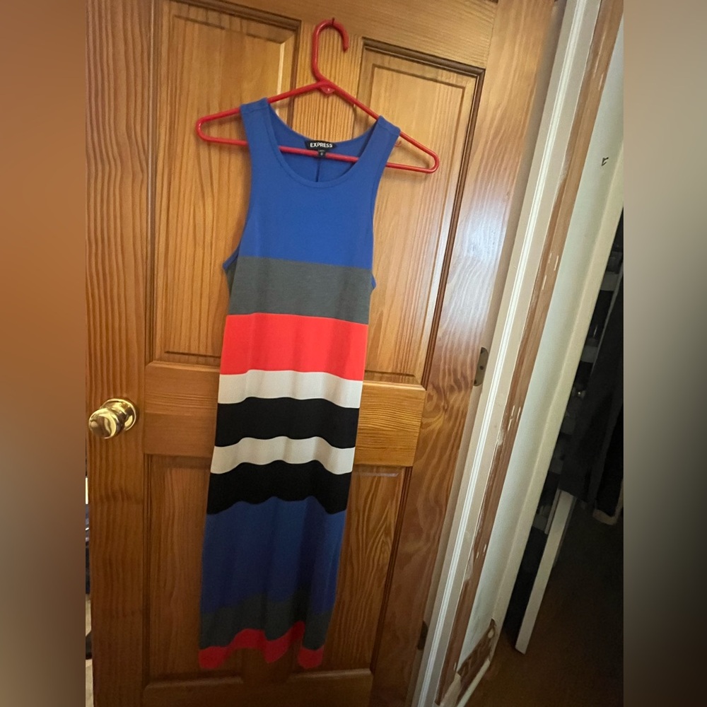 Express Vibrant Blue Sleeveless Dress